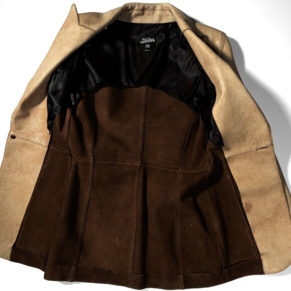 Jean Paul Gaultier Distressed Leather Blazer Jacket US sz 6 - Picture 5 of 15